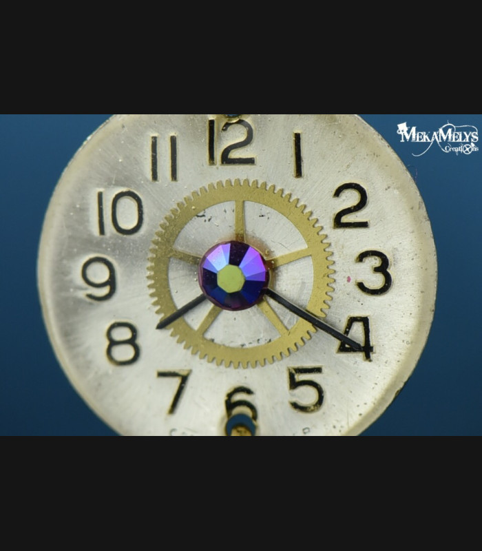 Boucles d'oreilles steampunk lune Yuna