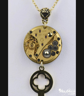 Collier Montre Clé Réversible