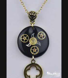 Collier Montre Clé Réversible