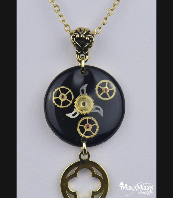 Collier Montre Clé Réversible