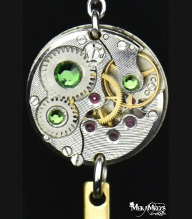 Boucles d'oreilles pendantes steampunk Pendul'or