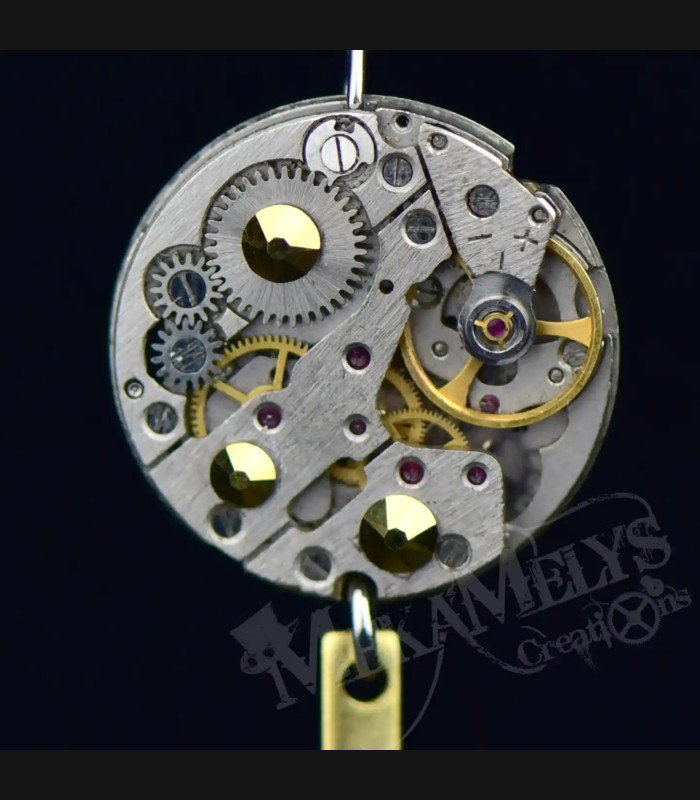 Boucles d'Oreilles Steampunk pendantes Pendul'or | MekaMelys