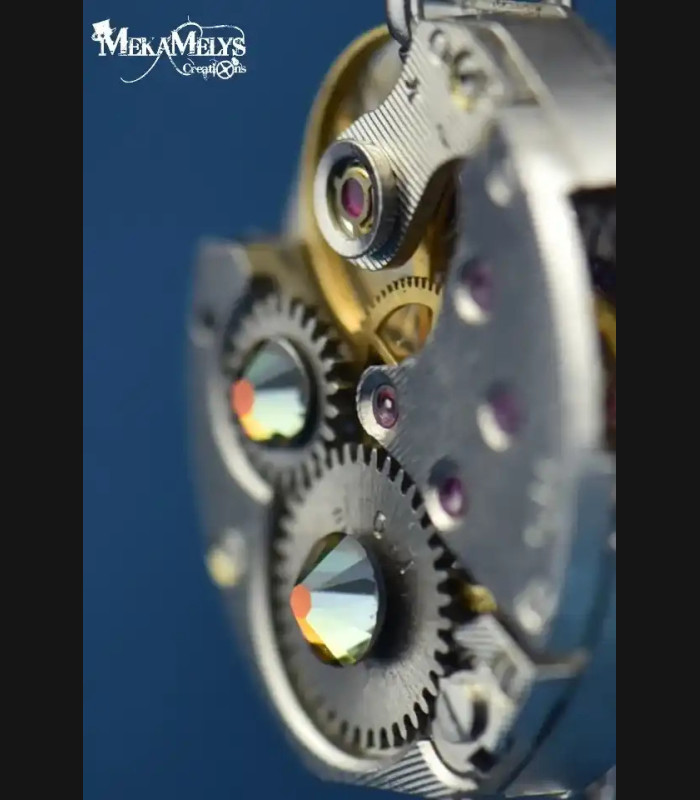 Boucles d'oreilles Rock Mécaniques - Pendentif Flèche - Bijoux Steampunk Unique