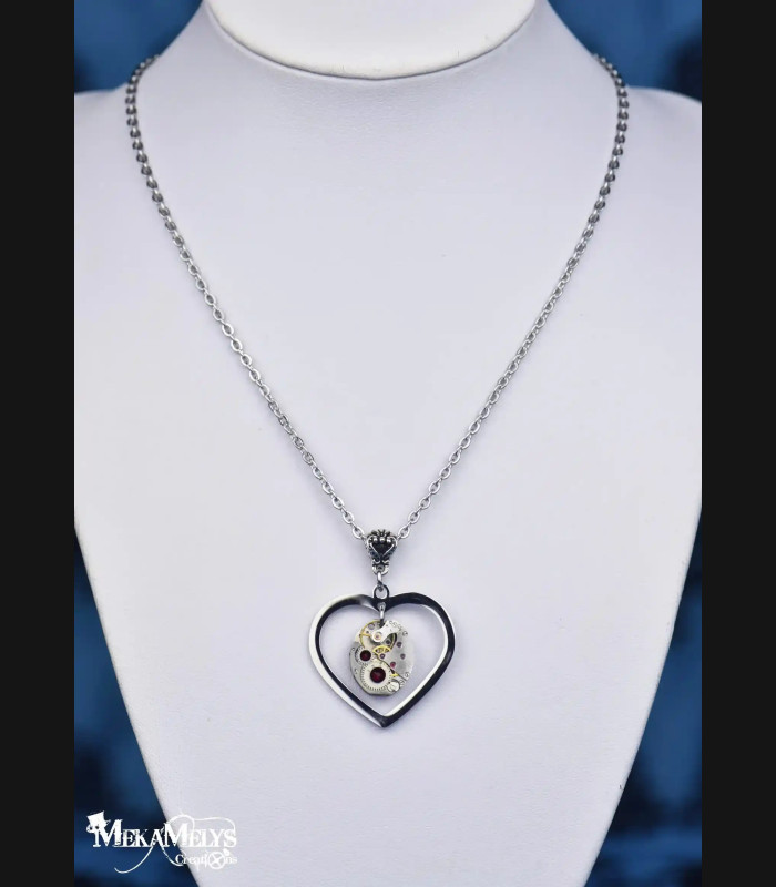 Collier Coeur steampunk ChronoCoeur