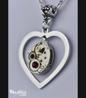 Collier Coeur steampunk ChronoCoeur