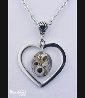 Collier Coeur steampunk ChronoCoeur