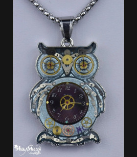 Collier Hibou Steampunk Archimède