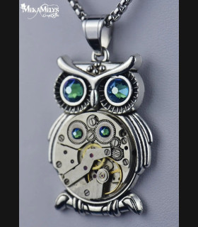 Collier Hibou Steampunk Archimède