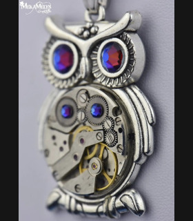 Collier Hibou Steampunk Archimède