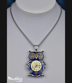 Collier Hibou Steampunk Archimède