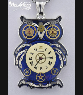 Collier Hibou Steampunk Archimède