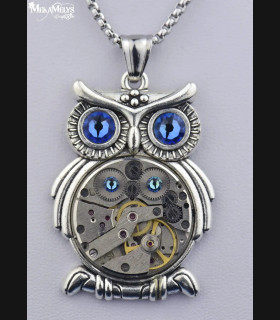 Collier Hibou Steampunk Archimède