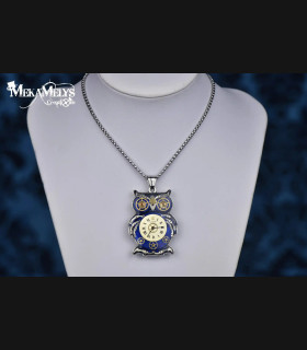 Collier Hibou Steampunk Archimède