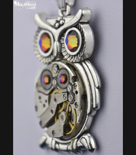 Collier Hibou Steampunk Archimède