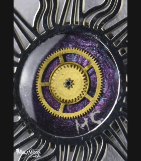 Collier Soleil Femme Unique - Mécanisme d'Horlogerie Visible