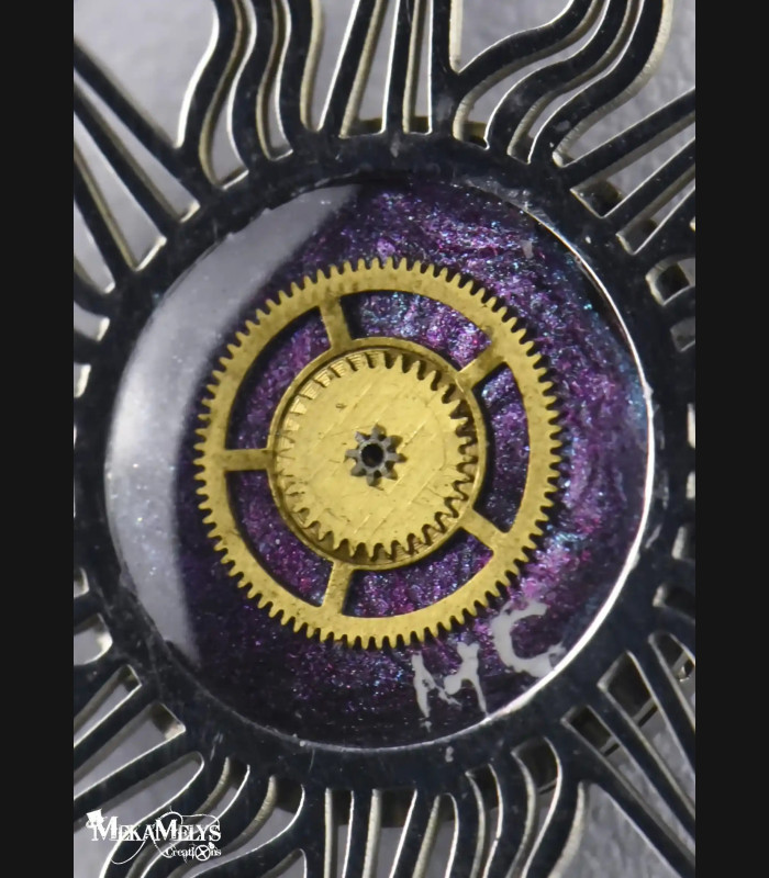 Collier Soleil Femme Unique - Mécanisme d'Horlogerie Visible