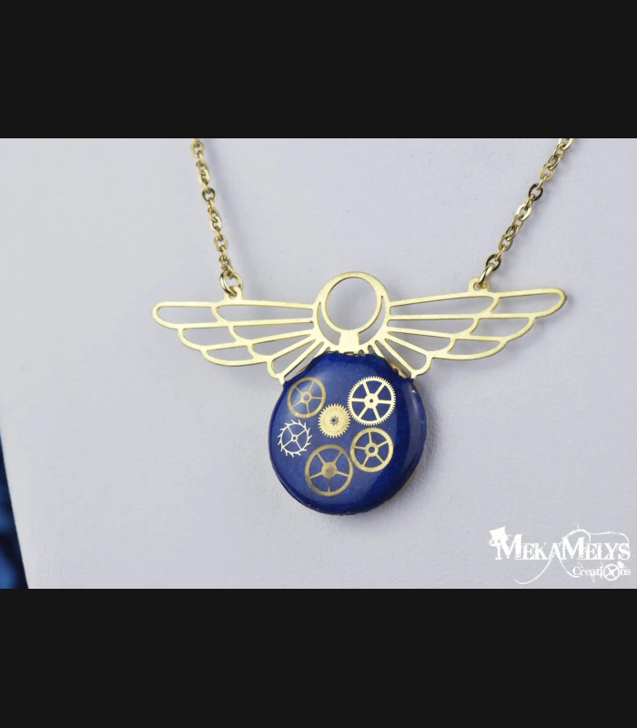 Collier Steampunk Vintage Egypte - Mecanique | MekaMelys