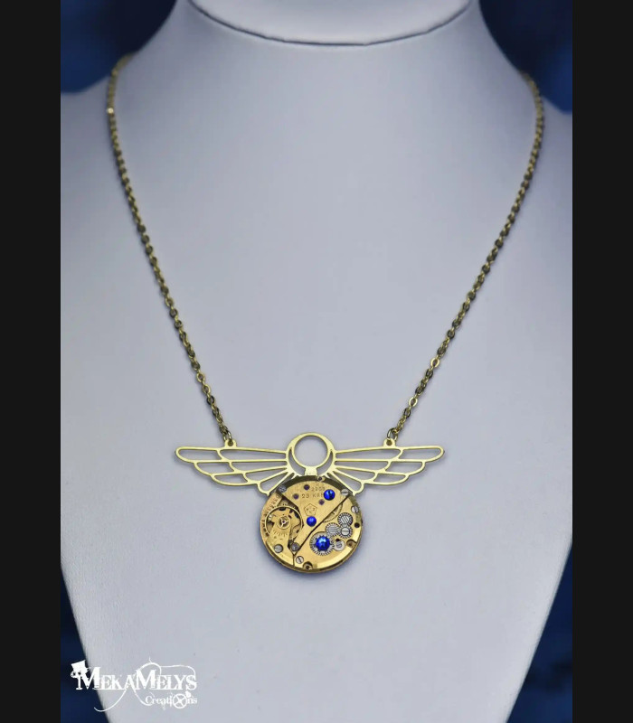 Collier Steampunk Vintage Egypte - Mecanique | MekaMelys