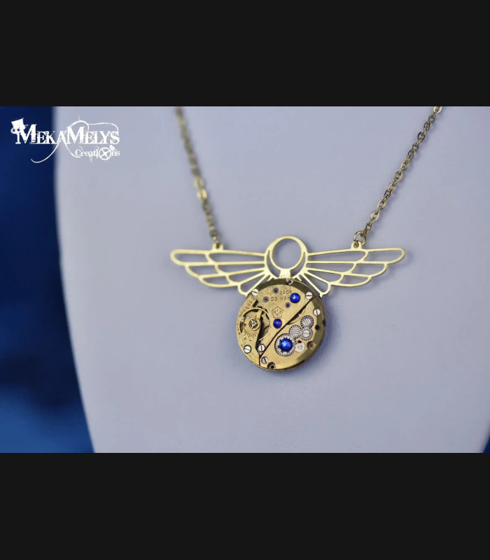 Collier Steampunk Vintage Egypte - Mecanique | MekaMelys