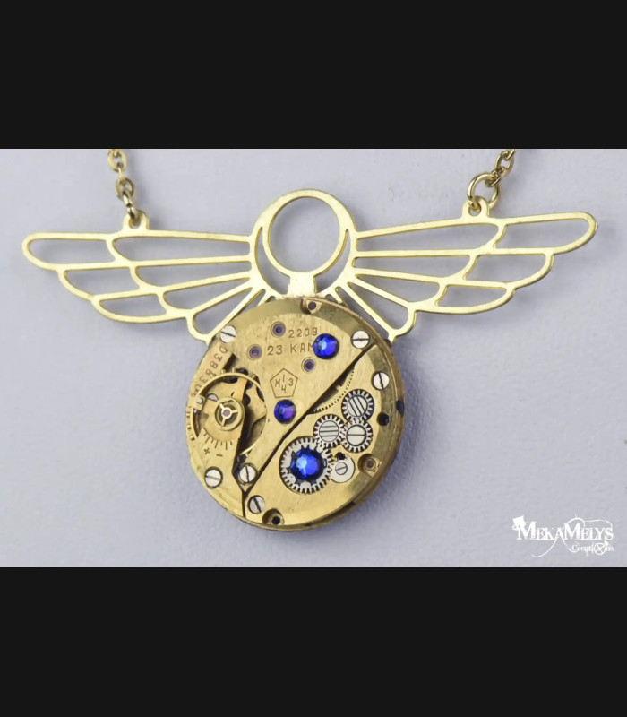 Collier Steampunk Vintage Egypte - Mecanique | MekaMelys