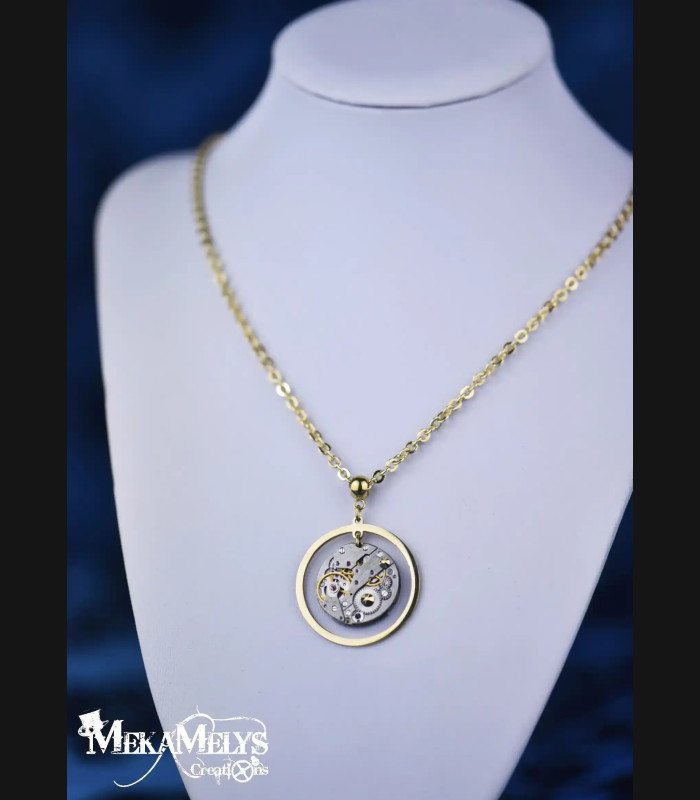 Collier Steampunk mécanique Oculus | MekaMelys