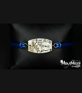 Bracelet steampunk mécanique cuir Epsilon