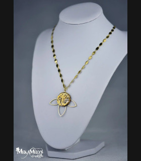 Collier Femme Montre Or - Pendentif Mécanique Vintage Chic