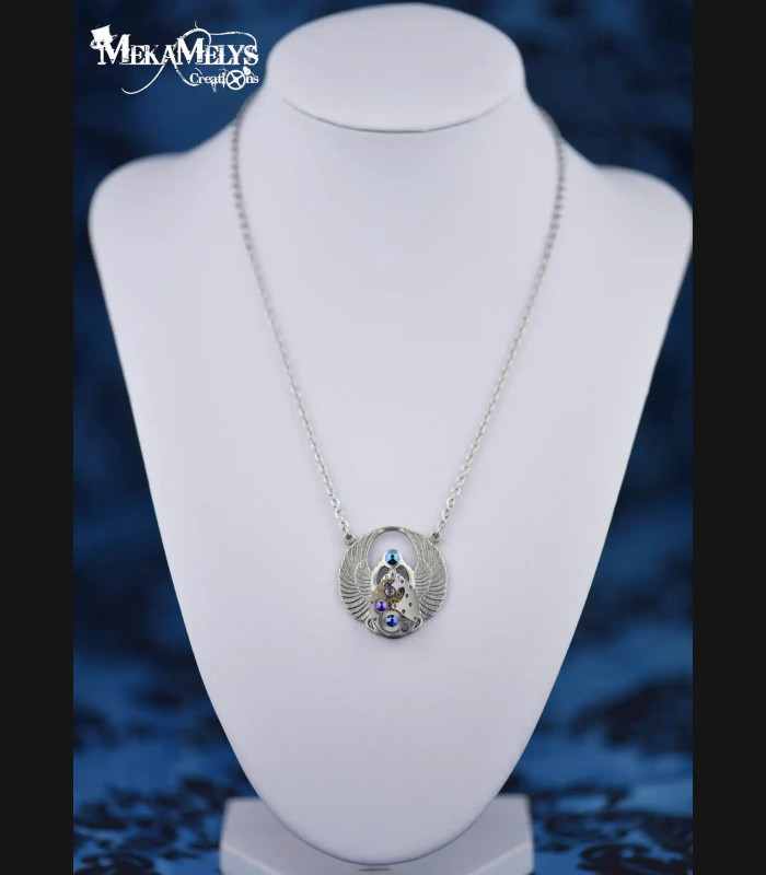 Collier Steampunk scarabée Dynastinae | MekaMelys