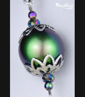 Élégant Collier Perles et Mécanisme de Montre - Style Steampunk