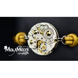 Bracelet mécanique cuir "Aureum"