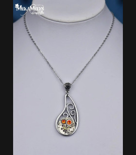 Collier Steampunk Elixir - Pendentif Mécanisme Montre | MekaMelys