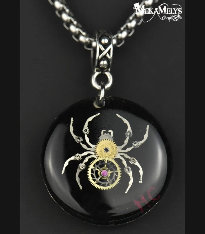 Collier Gothique Steampunk Tête de Mort - Bijou Unique