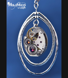 Boucles d'oreilles steampunk Ovale atomic