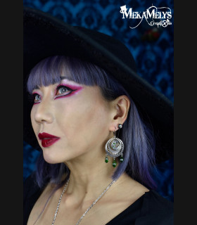 Boucles d'oreilles originales steampunk Bellatrix