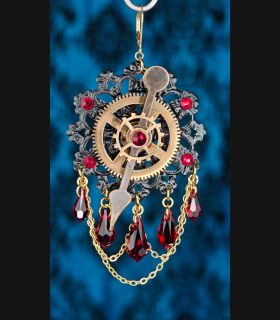 Boucles d'oreilles steampunk baroques Prométhéa | MekaMelys
