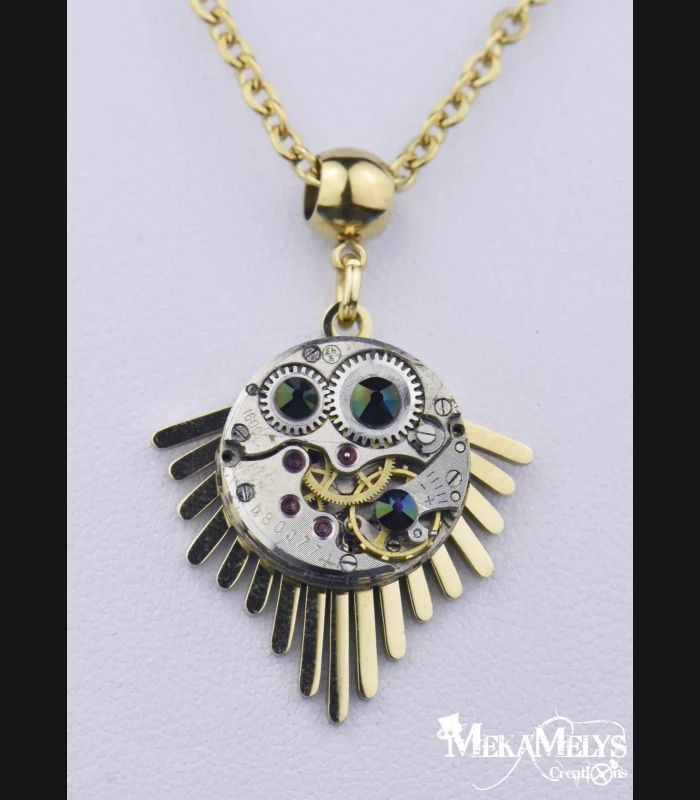 Collier bohème doré Lueur Bohème – Swarovski® | MekaMelys