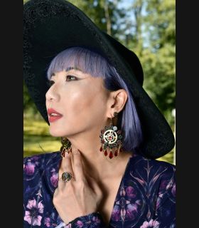 Boucles d'oreilles steampunk baroques Prométhéa | MekaMelys