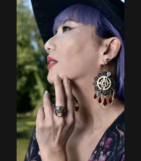 Boucles d'oreilles steampunk baroques Prométhéa | MekaMelys