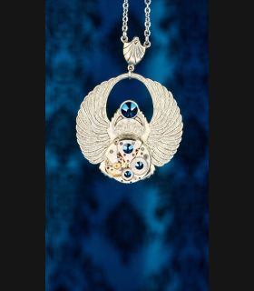 Collier steampunk scarabée Khépri
