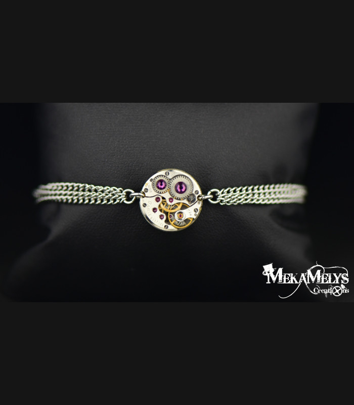 Bracelet mécanique "Purple rain"