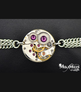 Bracelet mécanique "Purple rain"