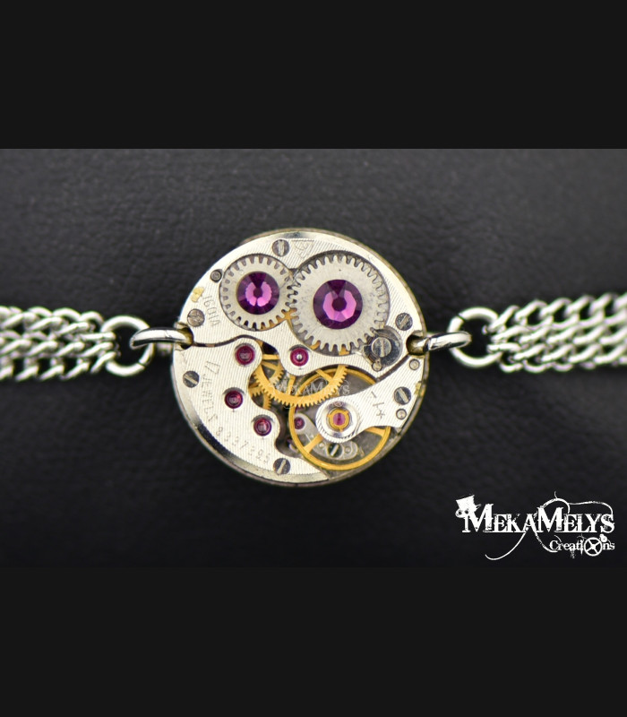 Bracelet mécanique "Purple rain"