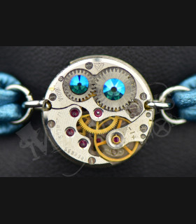 Bracelet mécanique cuir "Mermaid"