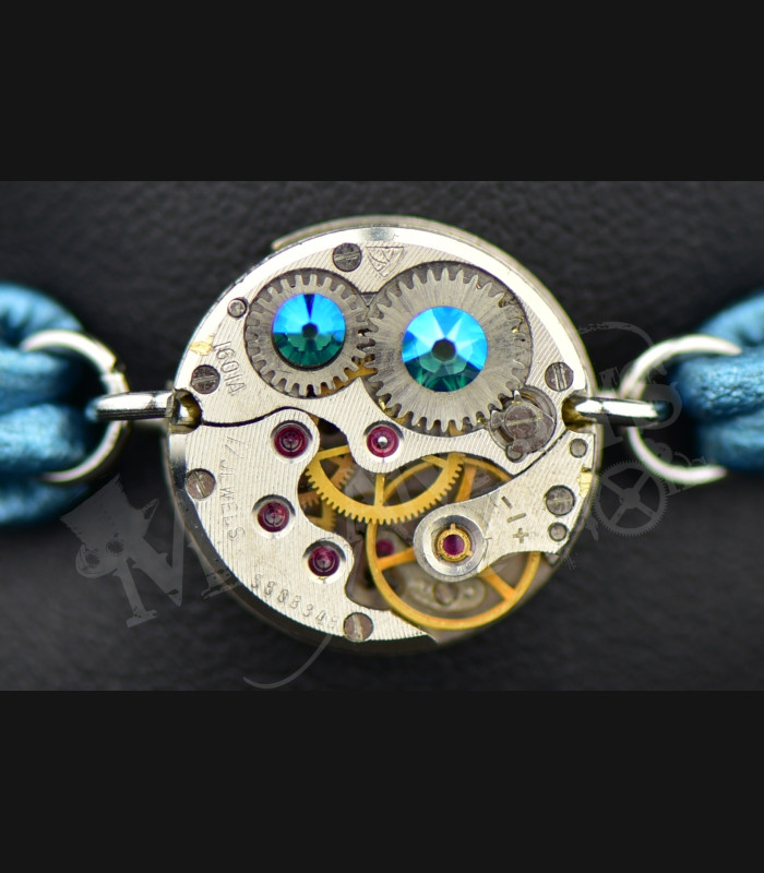 Bracelet mécanique cuir "Mermaid"