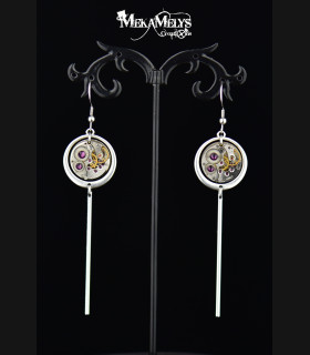 Boucles d'oreilles  "Pendulum" Silver