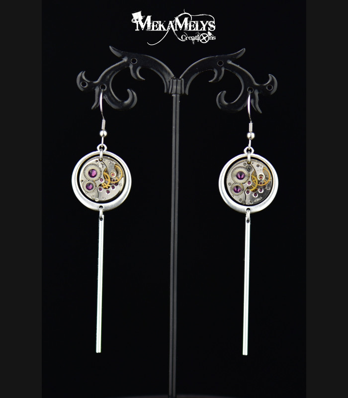 Boucles d'oreilles  "Pendulum" Silver