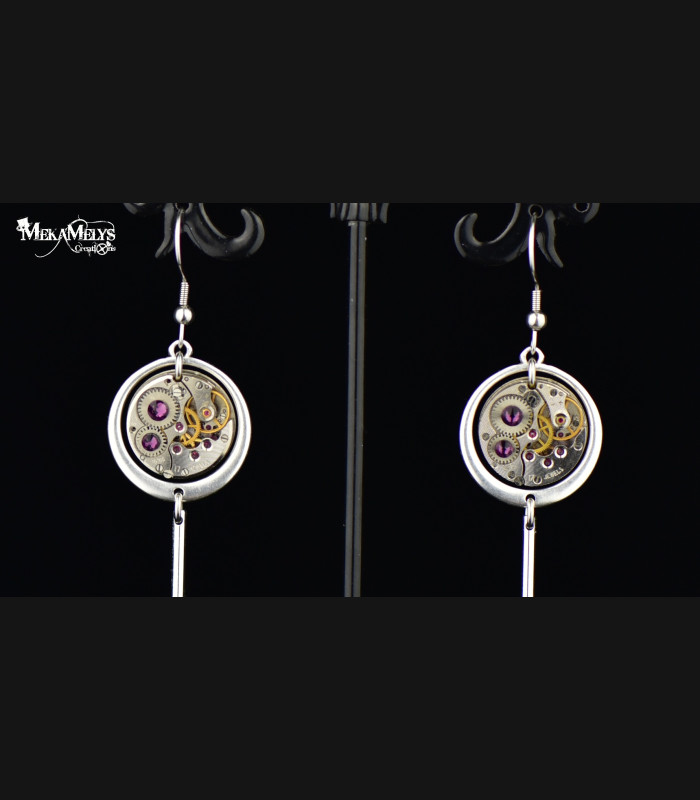 Boucles d'oreilles  "Pendulum" Silver