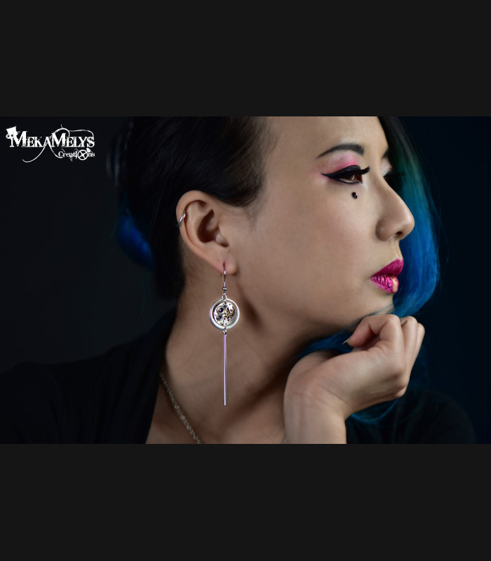 Boucles d'oreilles  "Pendulum" Silver