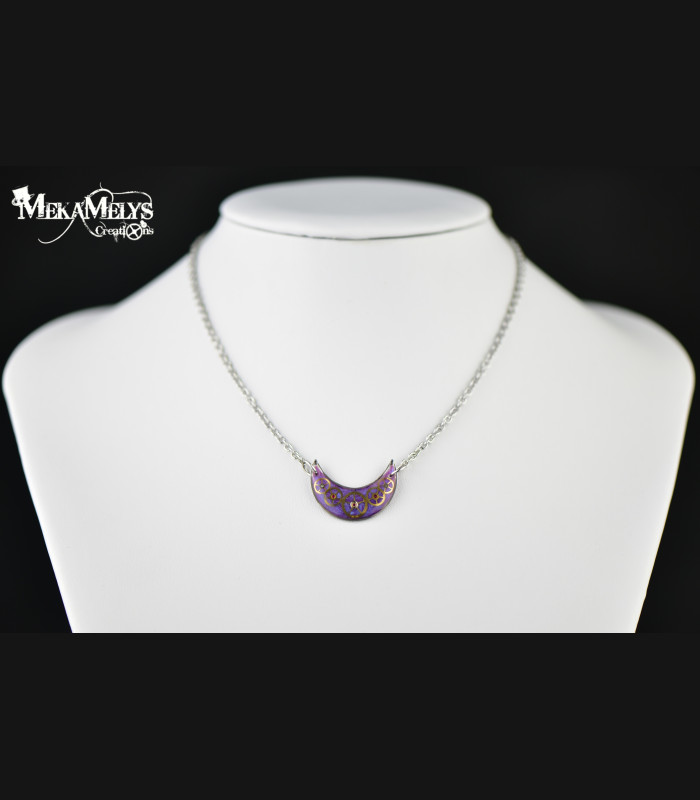 Collier Violet " Luna "