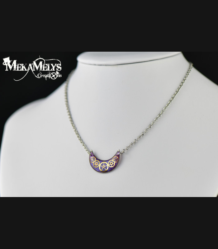 Collier Violet " Luna "